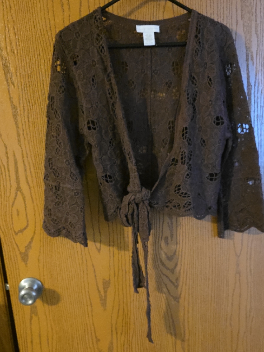 House of Harlow 1960 Brown Crochet Top NWOT PTP 19